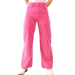 Urban Outfitters BDG High & Wide Corduroy Pants Pink 26 Barbie Pink Pony Club